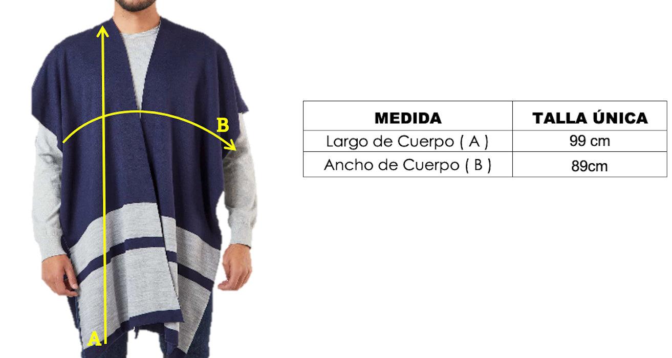 Ruana Bicolor Doble Faz - Prendas de vestir - Giive Giive