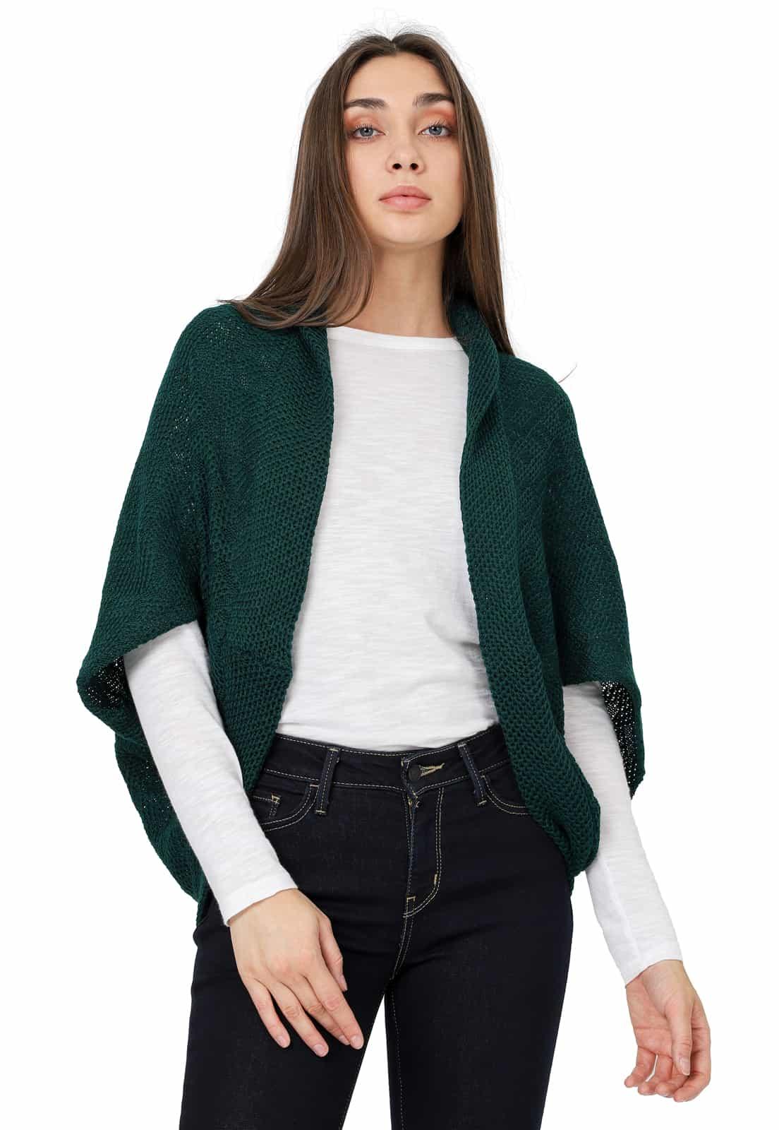 chaleco de lana para mujer chaleco cálido verde militar para mujer JAMW  Sencillez