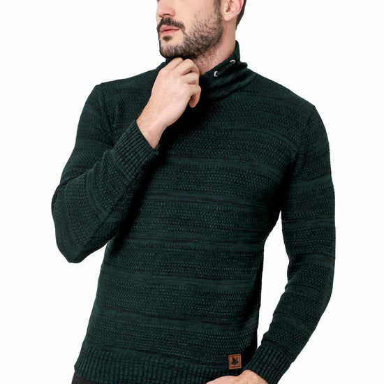 Saco para Hombre Matizado Ladrillo Cuello Alto - Giive Fábrica de sweaters colombia